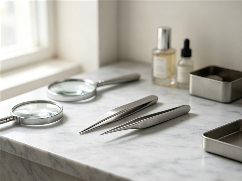 Tweezers Set (slanted & pointed)