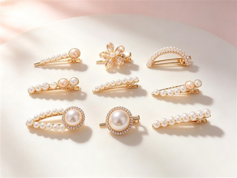 Pearl Hair Clips Set (decorative)
