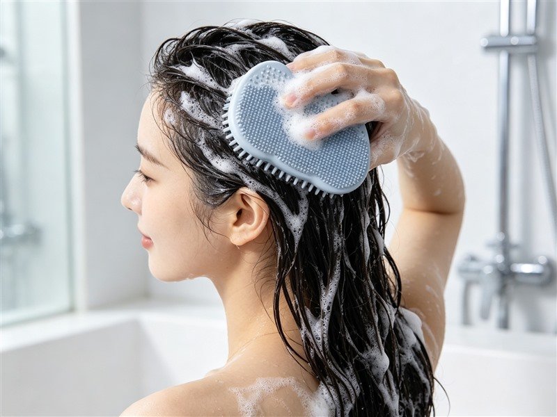 Shampoo Scalp Massager Brush (silicone)