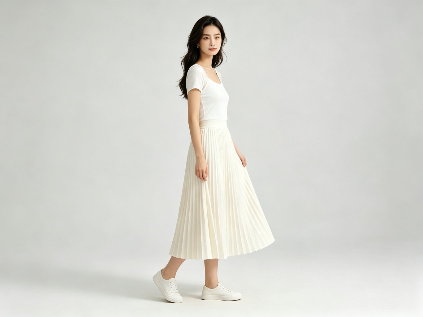 Midi Skirt (women, elastic waist)