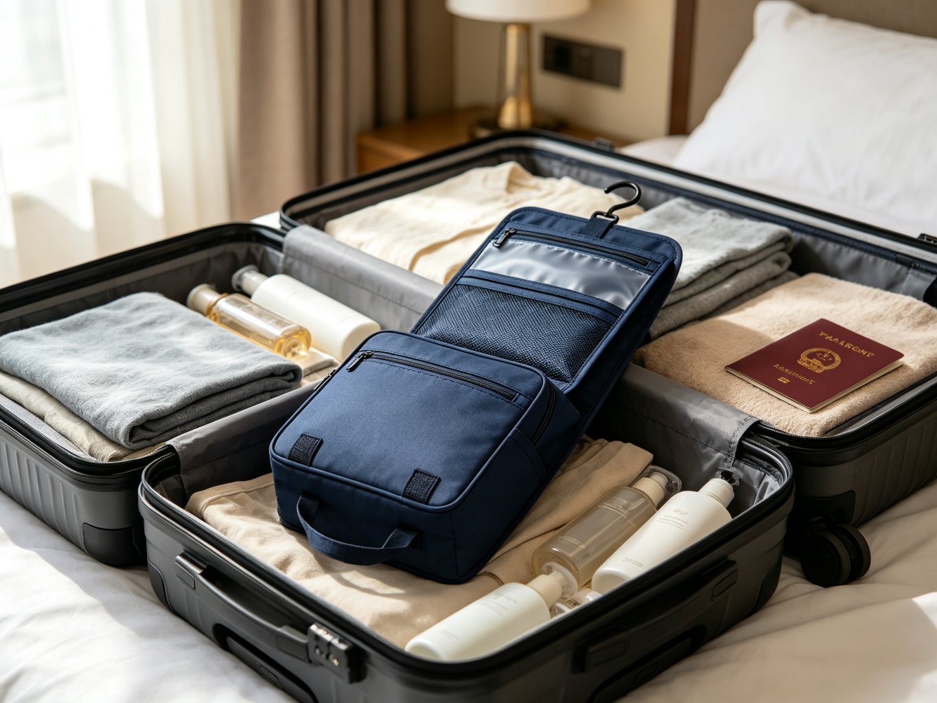 Hanging Toiletry Bag (4 compartments)