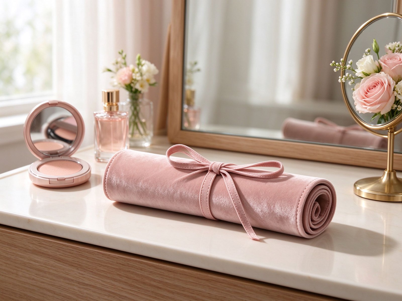 Roll-up Jewelry Organizer (velvet)