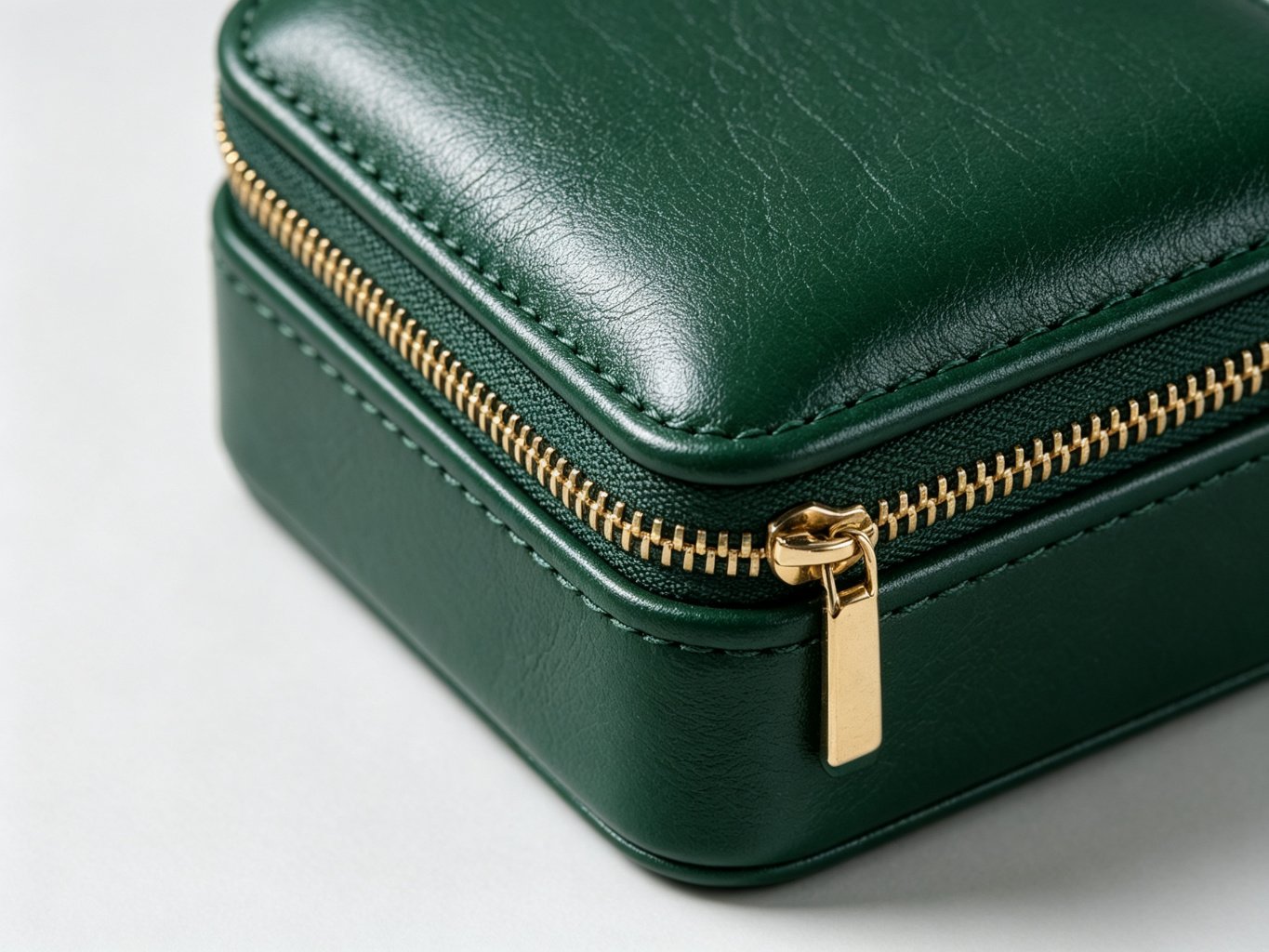 Portable Jewelry Box (leather, mirror)
