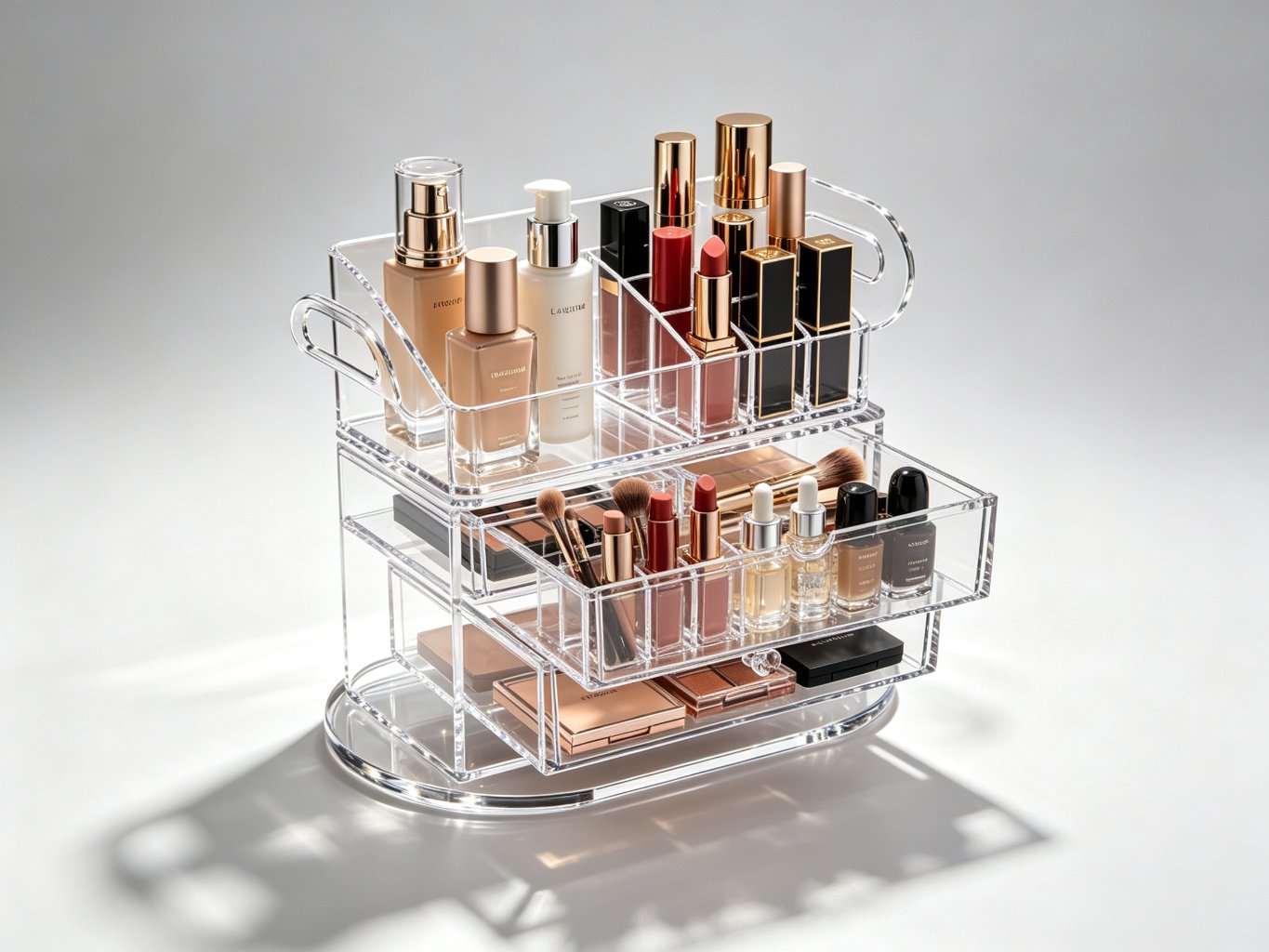 Acrylic Makeup Organizer (drawer, rotating)