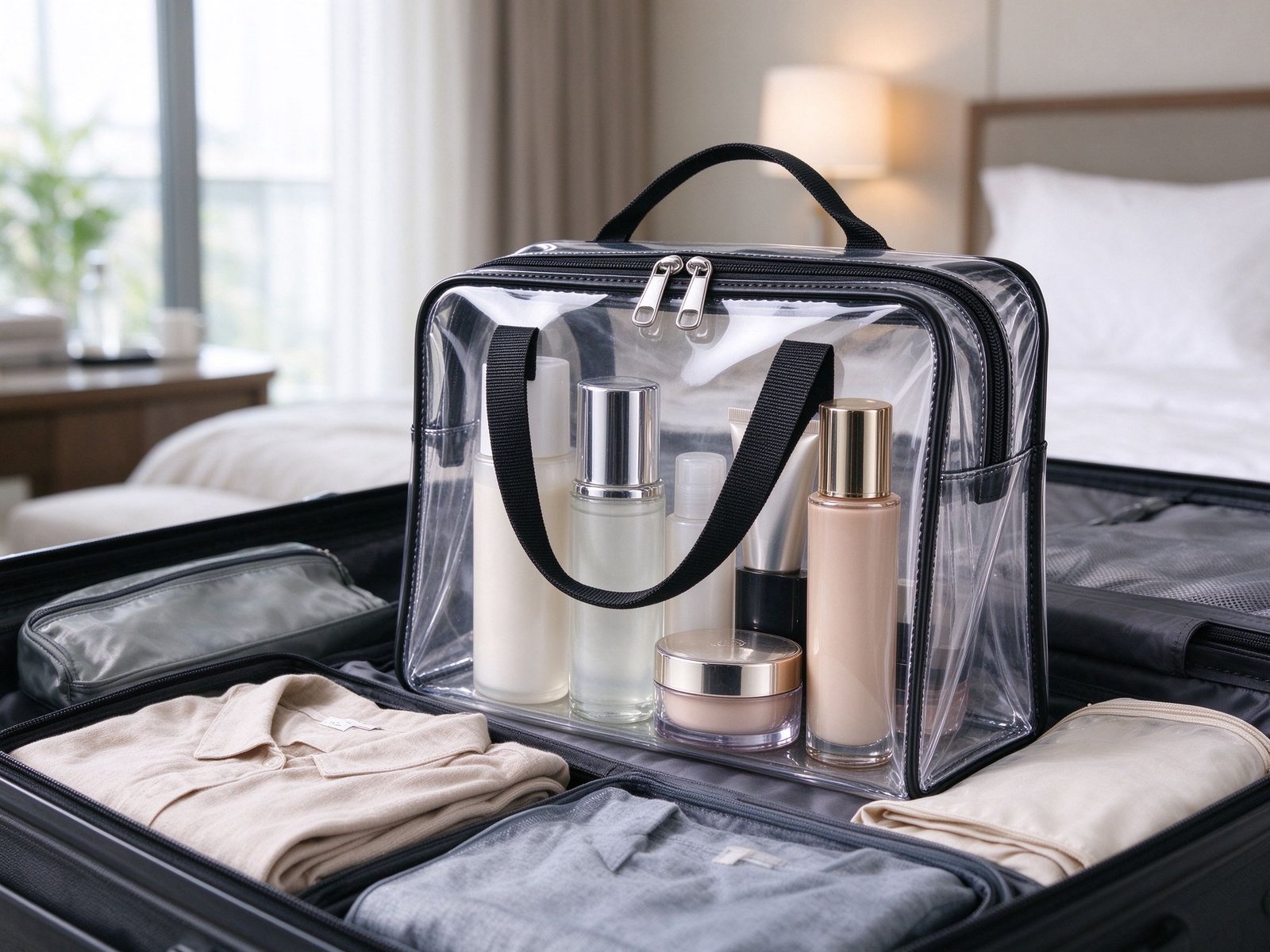 Clear Makeup Bag (travel cosmetic pouch)