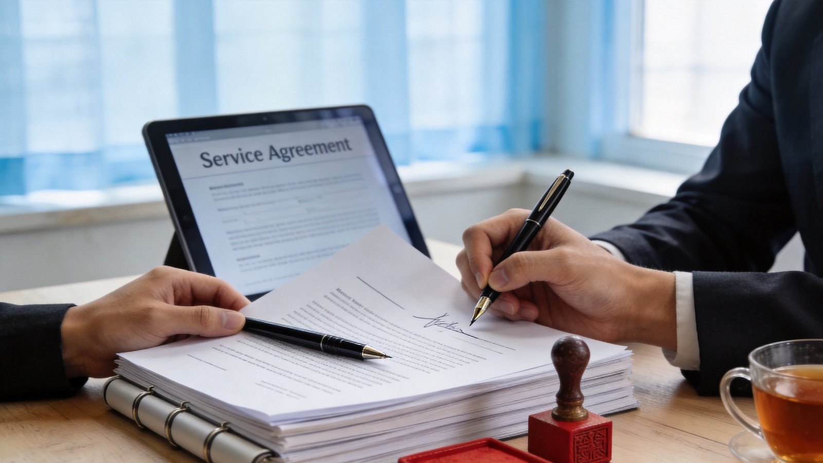 Terms of Service agreement signing - LIUHAO GLOBAL China sourcing company